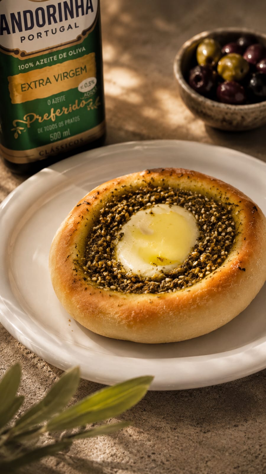 Esfiha Zaatar  com Queijo 
